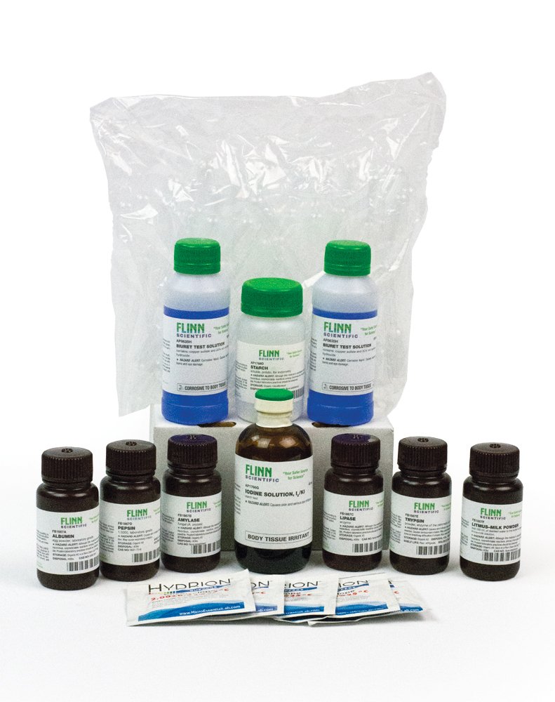 Enzyme Optimization, pH and Temperature Biochemistry Guided-Inquiry Kit