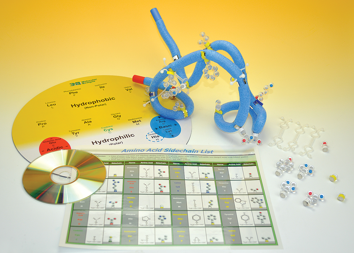 Amino Acid and Protein Folding Starter Kit for Biology Lab